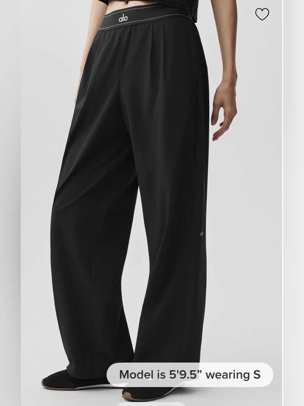 Alo Yoga Wide Leg High-Rise (Long) Pants In Black